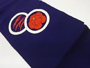 塩瀬芝に花・丸文模様刺繍名古屋帯